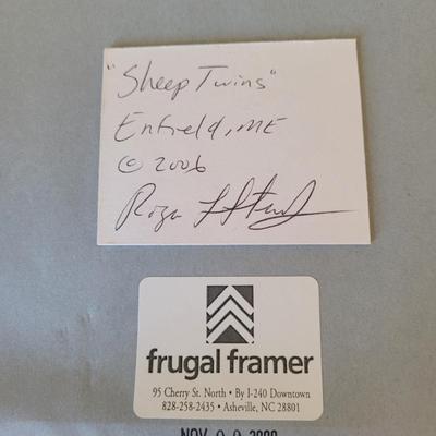 Aletha Rector Sheep Sculpture and "Sheep Twins" Photograph (BR1-EL)