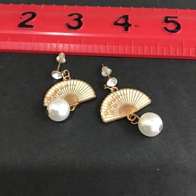 Gold tone, fashion, statement earrings