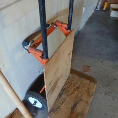 Garage Utility Lot – Hand Truck, Shop Broom & Trouble Light