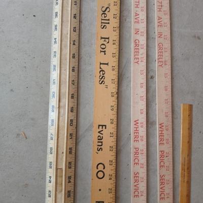 Vintage Yardsticks & A Bubble Ruler – Advertising & Wood