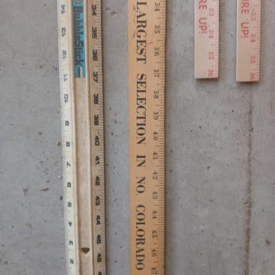 Vintage Yardsticks & A Bubble Ruler – Advertising & Wood