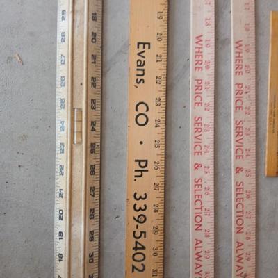 Vintage Yardsticks & A Bubble Ruler – Advertising & Wood