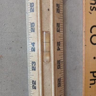 Vintage Yardsticks & A Bubble Ruler – Advertising & Wood