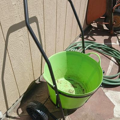 Garden Utility – Rolling Cart Tub, Garden Hose & Splitter