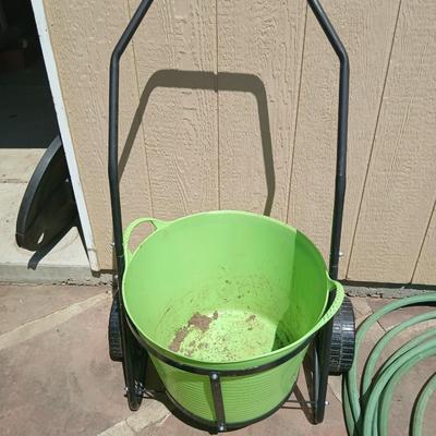 Garden Utility – Rolling Cart Tub, Garden Hose & Splitter