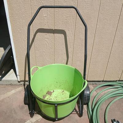Garden Utility – Rolling Cart Tub, Garden Hose & Splitter
