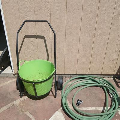 Garden Utility – Rolling Cart Tub, Garden Hose & Splitter