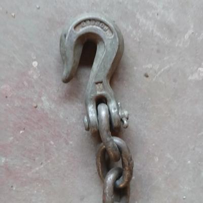 Vintage Block & Tackle Pulley System – Rope and Chain with Double Hooks