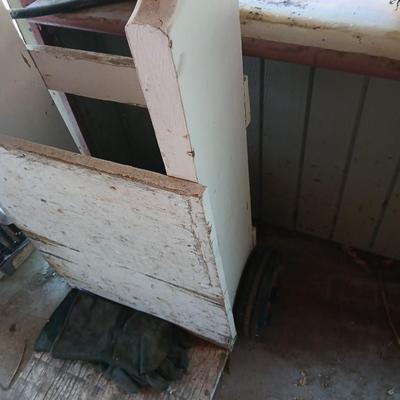 Heavy-Duty Custom Wood Hand Truck with Welding Gloves