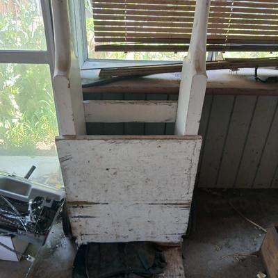 Heavy-Duty Custom Wood Hand Truck with Welding Gloves