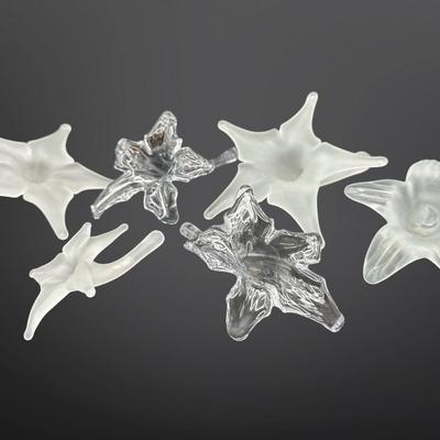 Vintage Glass Flower Lily Bud Vases (6)