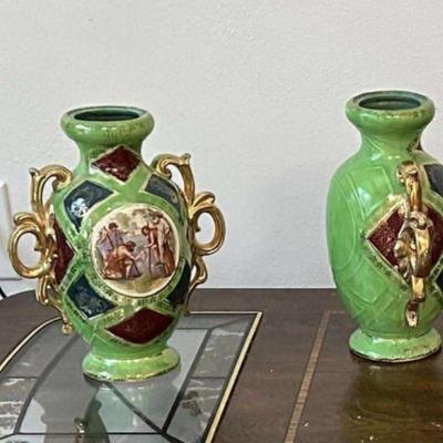 Sale Photo Thumbnail #208: Stroke on Trent Pair of Vases 11"x6"
$125 for pair or $75 Each