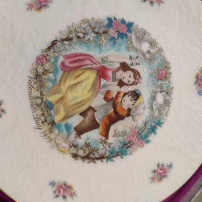 Collection of Royal Doulton Valentine's Day Plates- Eight Pieces
