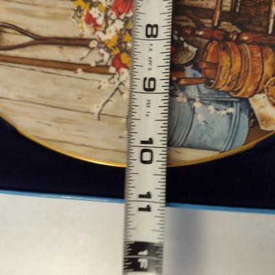 Pair of Norman Rockwell Collector's Plates- 'Spring Flowers' and 'Triple Self Portrait'