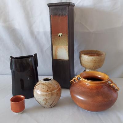 Brown & Orange Artisan Stoneware Pottery (FP-BBL)