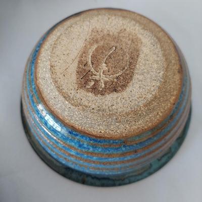 Drip Glazed Leaf Print Stoneware Bowls (FP-BBL)