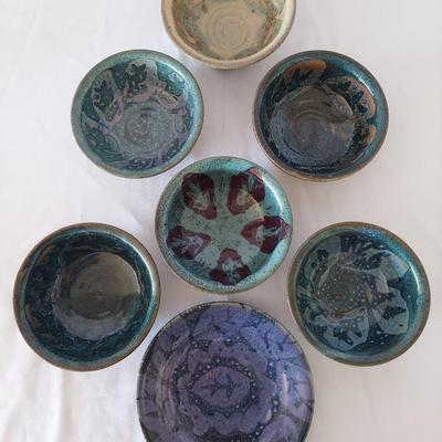 Drip Glazed Leaf Print Stoneware Bowls (FP-BBL)