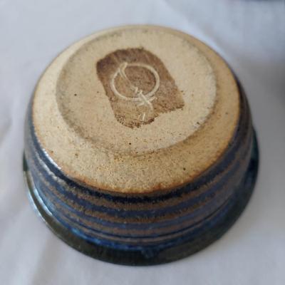 Drip Glazed Leaf Print Stoneware Bowls (FP-BBL)
