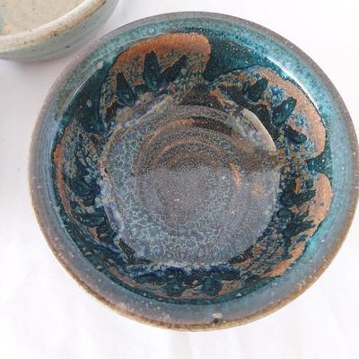 Drip Glazed Leaf Print Stoneware Bowls (FP-BBL)