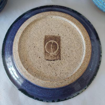Drip Glazed Leaf Print Stoneware Bowls (FP-BBL)