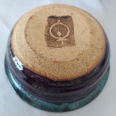 Drip Glazed Leaf Print Stoneware Bowls (FP-BBL)