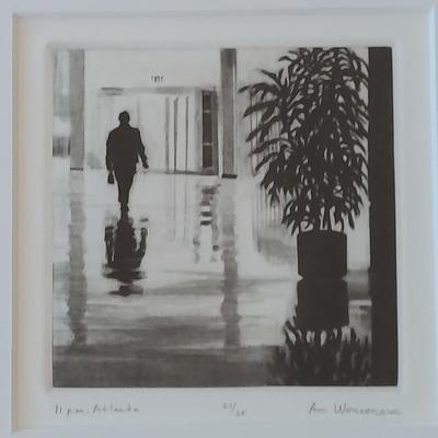 Pencil Signed Print by Art Werger: "11pm in Atlanta" (E-BBL)
