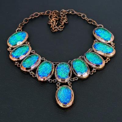 Blue Australian Opal Necklace