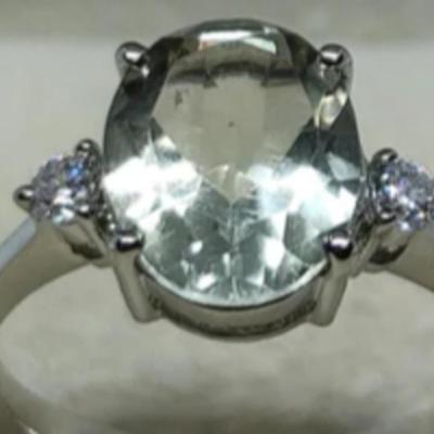 Natural Green Amethyst Ring