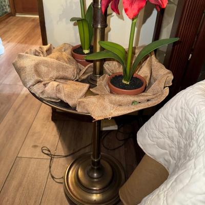 GRANDFATHER CLOCK AND TABLES LOT