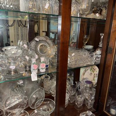 CHINA CABINET WITH CONTENTS