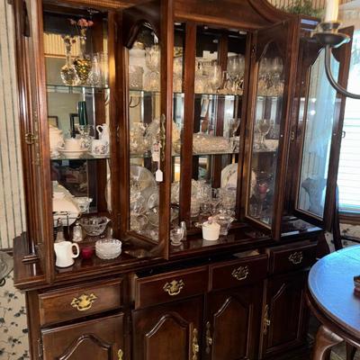 CHINA CABINET WITH CONTENTS