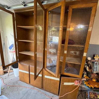 LARGE GARAGE WOOD STORAGE / DISPLAY CABINET