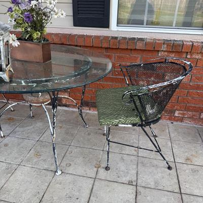 PATIO GLASS TABLE & CHAIRS