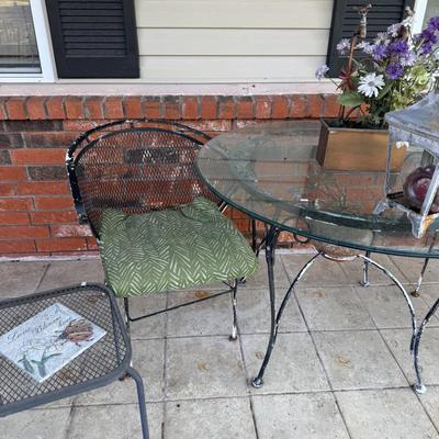 PATIO GLASS TABLE & CHAIRS