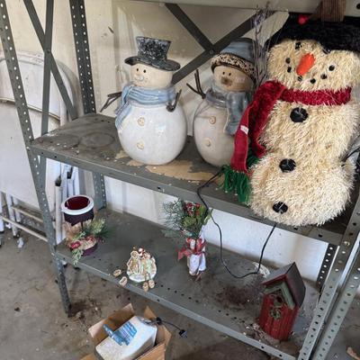 PAIR OF GARAGE SHELVES WITH CONTENTS 2 SHELVES