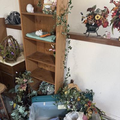 WOOD SHELVE AND GREENERY