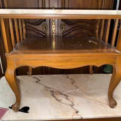 MATCHING MARBLE TABLE PAIR