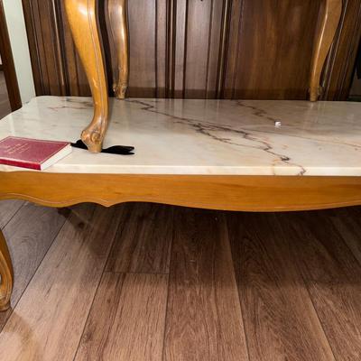 MATCHING MARBLE TABLE PAIR