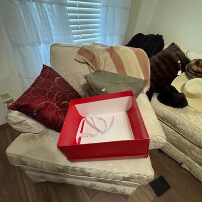 BROCADE COUCH AND CHAIR LOT