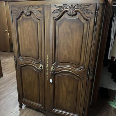 ARMOIRE WARDROBE WITH SAFE (no key) ONLY CODE