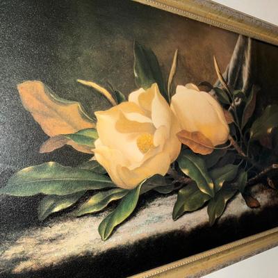 FLOWER PICTURE WITH WALL CANDLES