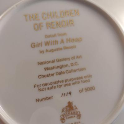 'The Children of Renoir' Pickard China Limited Edition Collector's Plates- Set of Six