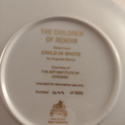 'The Children of Renoir' Pickard China Limited Edition Collector's Plates- Set of Six
