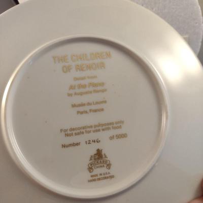 'The Children of Renoir' Pickard China Limited Edition Collector's Plates- Set of Six