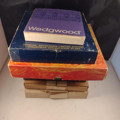 Assorted Collector's Plates with Boxes- Seven Pieces- Includes Wedgwood
