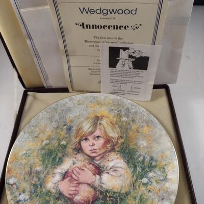 Assorted Collector's Plates with Boxes- Seven Pieces- Includes Wedgwood