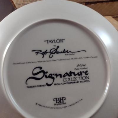 Rob Sauber Limited Edition Collector's Plates- 'Taylor' and 'Alaina'- Three of Each Design