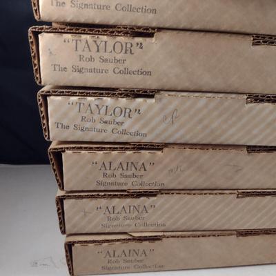 Rob Sauber Limited Edition Collector's Plates- 'Taylor' and 'Alaina'- Three of Each Design