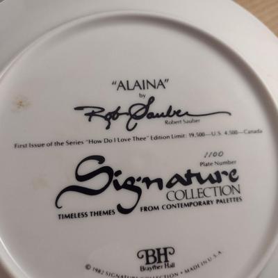 Rob Sauber Limited Edition Collector's Plates- 'Taylor' and 'Alaina'- Three of Each Design