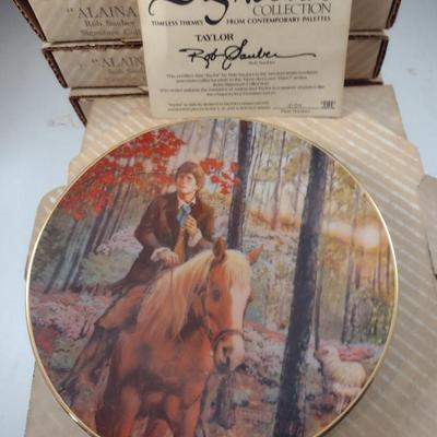 Rob Sauber Limited Edition Collector's Plates- 'Taylor' and 'Alaina'- Three of Each Design
